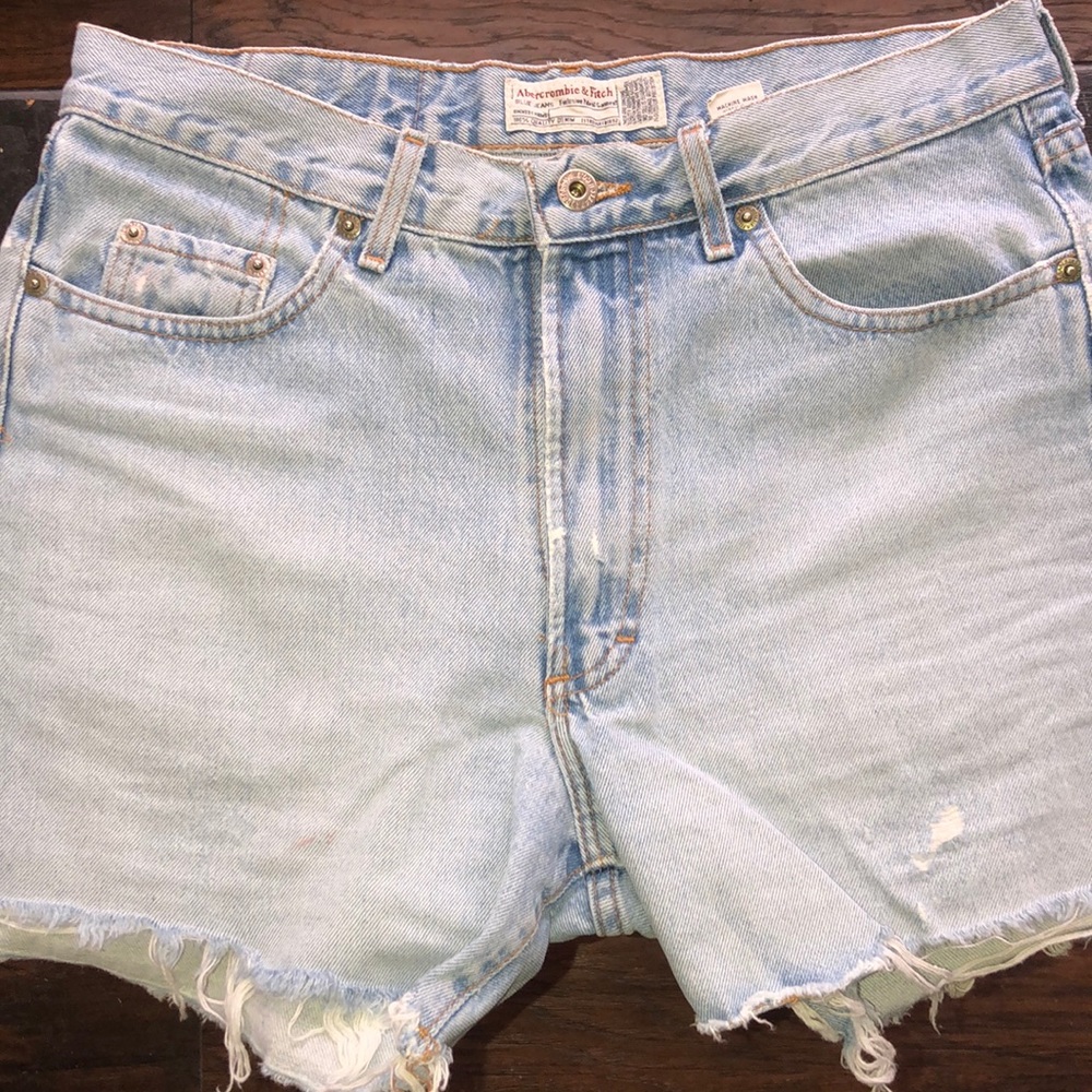 Abercrombie and Fitch blue washed shorts